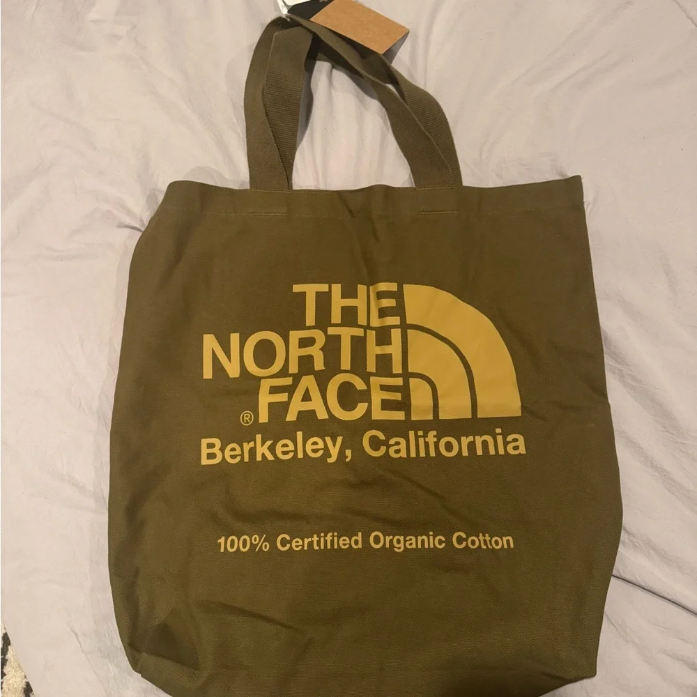 North Face Organic Cotton Tote Bag Military Olive - Picture 13 of 13